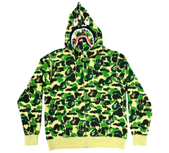 Bape Zip-Up Hoodie “Shark Army Green”