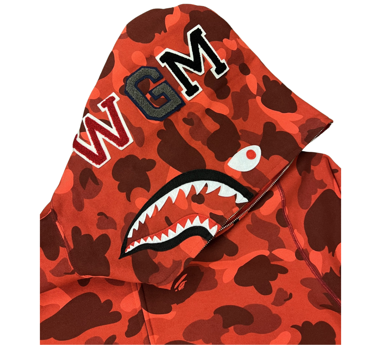 Bape Zip-Up Hoodie “Busy Shark Red”