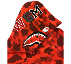 Bape Zip-Up Hoodie “Busy Shark Red”