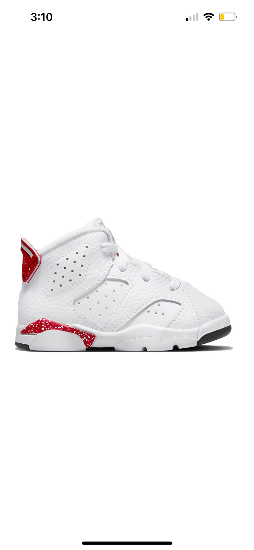 Jordan 6 Retro “Red Oreo” (TD)